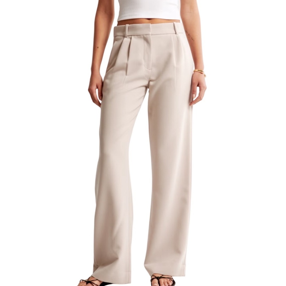 Abercrombie & Fitch Sloan Tailored Pant Size 26/2L Light Taupe Excellent